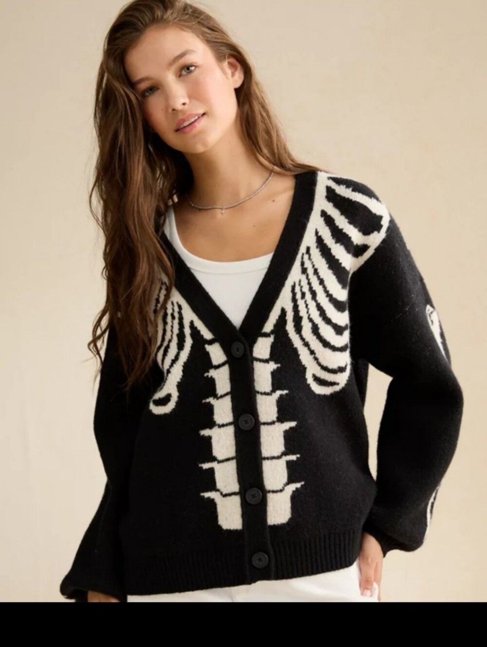 American Eagle Woah So Soft Skeleton Cardigan NWT Large